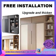 AUS MAQ Wardrobe [Free Installation]  Solid Wood Storage Cabinet Long Skirt Wardrobe Sliding Door De