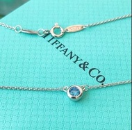 💯正貨包順豐 Tiffany & Co./Tiffany necklace with round diamonds, women's bright diamond sapphire pendant
