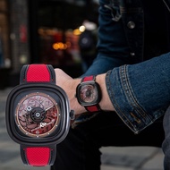 SEVENFRIDAY T3/05 虎年限量版 自動上鍊機械錶-紅/45x45,6mm