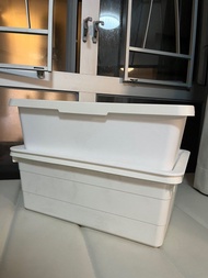 白色儲物箱盒子兩個 IKEA+$12蚊店