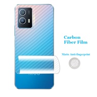 Compatible For vivo iQOO U5 U5e U5x U3 U1 U1x 3D Transparent Carbon Fiber Rear Back Skin Film Stiker