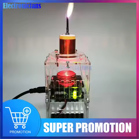 DC 36V-48V Tesla Coil High Frequency HFSSTC Electronic Candle Plasma Flame 40V High Voltage Pulse Ar