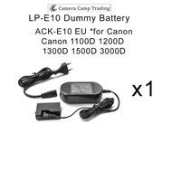 Dummy Battery FOR CANONACK-E10 AC Power Supply Adapter Canon EOS 1100D, EOS 1200D, EOS 1300D,1500D. 