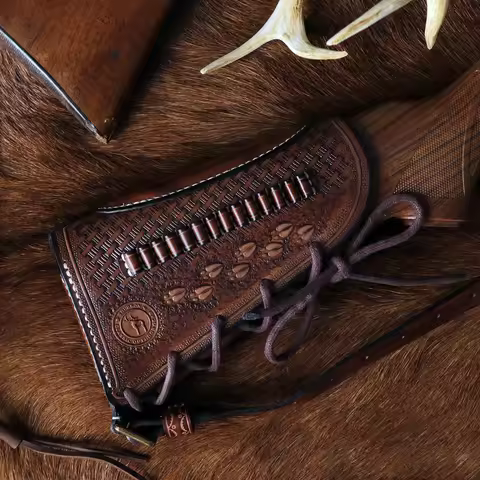 Tourbon Hunting Gun Buttstock Cheek Rest Riser Cover with Cartridges Bullet Holder Fits Rimfire Rifl