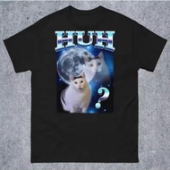 Camiseta Camisa Blusa Unissex Huh engraçado úmido gato meme S-5XL