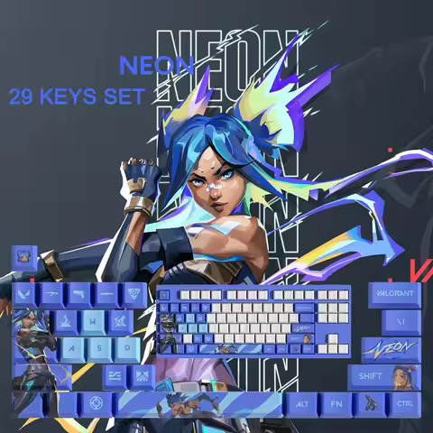 Valorant keycaps Killjoy Harbor Fade Jett Viper Sage Raze 33 keys OEM Profile Mini Set PBT Dye Subli