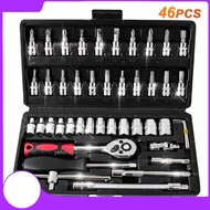 Shock Wrench Set 1/ 4 Sockets + Socket Screwdriver Set 46 Pcs