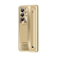 Luxury Gold Electroplated Foldable Phone Casing For Samsung Galaxy Z Fold 8 Ultra 7 6 5 4 Integrated