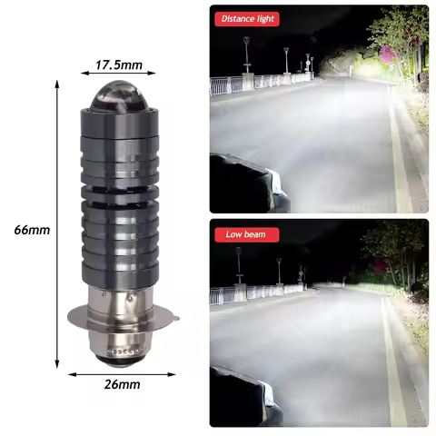 Universal 12V-80V 2000LM Dual Color Headlight Bulbs P15D H6 PX15D LED Motorcycle Headlight H6 Scoote