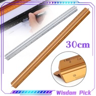 Engineer Triangular Scale Drafting Rulers Aluminum Alloy Measuring Ruler Triangular Metric Scale Tri