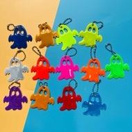 13 Colors Reflective Pendant PVC Keychain Halloween Ghost Ghost School Bag Pendant Backpack Hanging