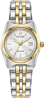 Citizen Ladies' Classic Corso Eco-Drive Watch, Stainless Steel, 3-Hand Date, Luminous Hands