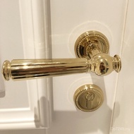Wind Room Door Lock Cream Light Luxury Magnetic French Silent Lock Yibaili Bedroom Handle American D