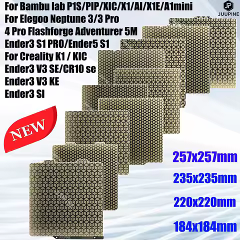 PEI Honeycomb PEI Square For Bambu Lab Build Plate Bambulab A1 Creality K1 Bed Creality Ender 3 V3 S
