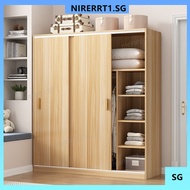 Wardrobe Sliding Door Wooden Economy Wardrobe Home Bedroom Rental House Sliding Door Children's Stor