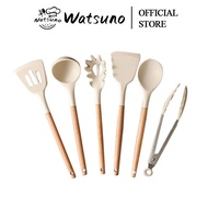 Watsuno 6 Piece Silicone Cookware Set Kitchen Cookware Silicone Spatula Utensils Non-stick Food Grad