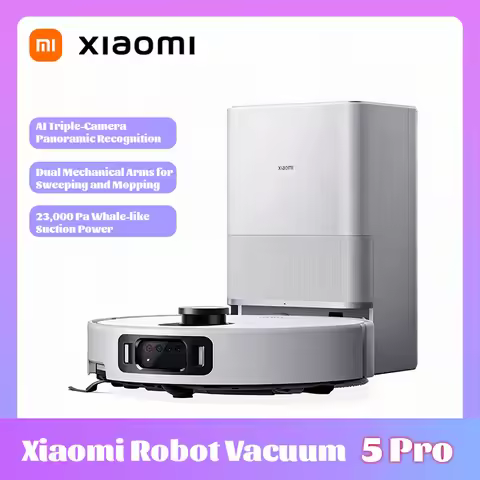 Xiaomi Robot Vacuum Cleaner 5 Pro，HD video one-way calls AI Three Camera identification,Raise and lo