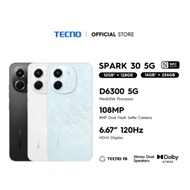 ( FREE GIFT  ) TECNO Spark 30 5G Smartphone (16GB RAM + 256 ROM) 6.67" Display / 120Hz / NFC / IP54