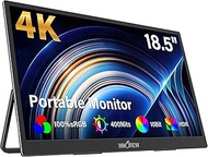 InnoView 4K Laptop Monitor 18.6" 3840x2160 UHD USB-C HDMI for Laptop, 10 Bit IPS Computer, Gaming Mo