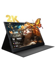 【Local Warehouse】ZSCMALL 14 Inch 2K IPS Portable Monitor，USB-C HDMI Ultra-Slim Gaming Display Built-