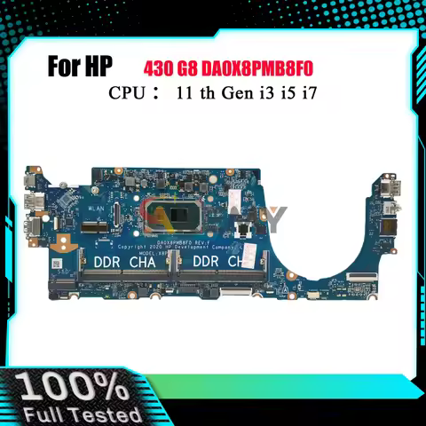 DA0X8PMB8F0 Laptop Motherboard For HP ProBook 430 G8 With i3 i5 i7 11th Gen CPU DDR4 M24277-601 M242