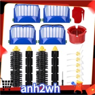 【A-NH】Filter, Brush Accessory Kit Spare Parts Brushes Replacement Parts Plastic for iRobot Roomba 600 Series 605 606 and 500 Series 564 585 595