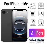 2 Pcs iPhone 16e Tempered Glass Screen Protector For iPhone 15 16e Pro Plus Film Protection