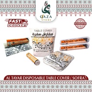 AL-TAYAR DISPOSABLE TABLE COVER | Alas Meja Pakai Buang | Heavy Duty Plastic | 85×100cm Disposable T