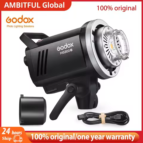 Godox 200W MS200V 300W MS300V LED Studio Flash Built-in 2.4G Wireless Receiver Lightweight Compact B