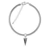 Silver Night Spike Charm Bracelet Embellished with Premium Grade Austrian Crystal
