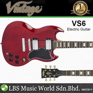Vintage VS6 Reissued Series SG Double Cutaway Electric Guitar - Cherry Red (VS 6)