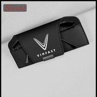 For VinFast Car Leather Glasses Case Visor Storage Box-VF e34 VF 5 VF 6 VF 7 VF 8 VF 9