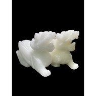 Fengshui Lucky Stone Pixiu White - Pair