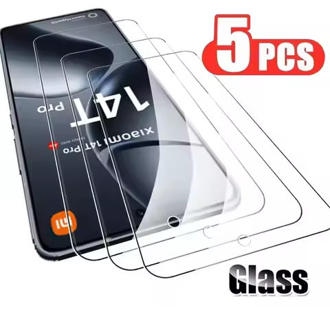 5PCS Screen Protectors for Xiaomi 15T 14T 13T 12T 11T Pro Protective Tempered Glass for Xiaomi 17 15