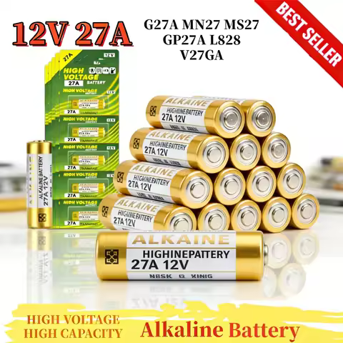 High Quality 2-10PCS 12V 27A Dry Alkaline Battery A27 27AE 27MN L828 K27A for Remote Control, Gamepa
