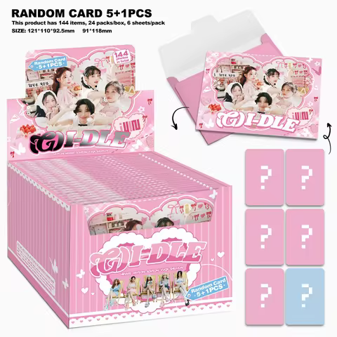 6 Pcs/Pack Korean Girl Group GIDLE Laser Lomo Card - Minnie Shuhua Yuqi Holographic Photocards Perfe