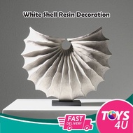 White Shell Resin Creative Table Decoration Kreatif Crafts Modern Sculpture Table Ornaments