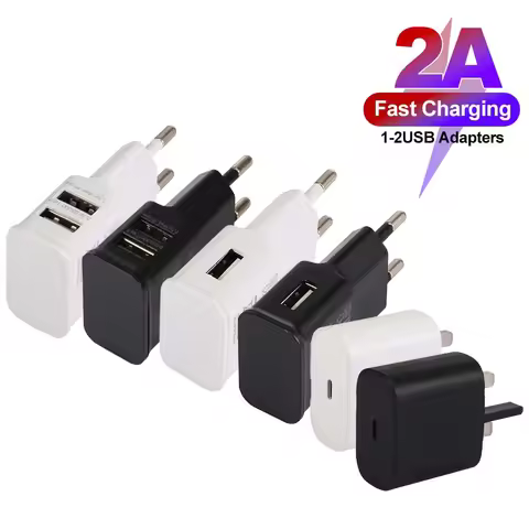 5V 2A Universal Power Supply Adapter USB Double USB Phone Charger AC DC 5V Power Adpater Supply Char