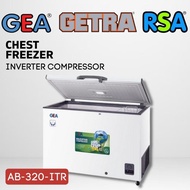 ready CHEST FREEZER GEA INVERTER AB-320-ITR FROZEN FOOD FREEZER BOX AB