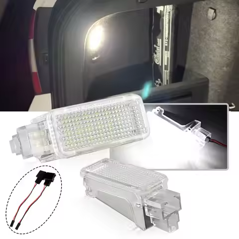 2pcs Error Free LED Courtesy Glove Box Under Door Foot Light for 2009-2012 For Audi A4 B8 (8K) 4-doo