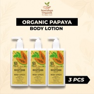 Natural Organic Papaya Lotion Brightens & Moisturizes Skin - Brightening Papaya Body Lotion 3pcs