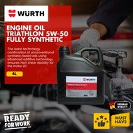 Wurth Engine oil Triathlon 5W-50 Fully Synthetic (4L) l Minyak Enjin l 发动机油