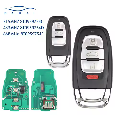 dahai Smart Remote Key Semi Keyless 3/BTN 315MHz/433MHZ/868MHZ 8T0 959 754C for For Audi Q5 A4L A5 A
