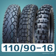 Tayar motosikal 110/90-16, tiub dalam dan luar, tayar vakum 1109016, tapak dalam anti-gelincir, taya