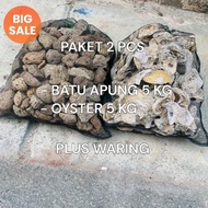 5kg filter media package plus 2 pcs netting floating stone and oyster plus netting floating stone/s 