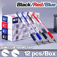 0.5mm Gel Pen Ballpen Set For School Supplies Stationery Black Ballpen Blue Ballpen Red Ballpen 12pc