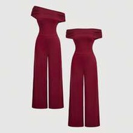 2-Way Wear Bodysuit With Adjustable Straps, Elastic Casual Jumpsuit For Home & Outdoor.1pc Solid Off