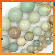 Natural Amazonite Gemstone Beads Loose Crystal Stone Bead 4mm-12mm Smooth Round Manik Batu Kristal D