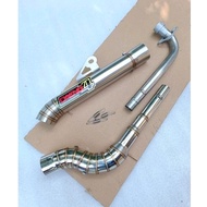 DAENG4 EXHAUST RACING 1SET OPEN Spec FOR XRM 110/125 WAVE 100/110/125 BONUS SYM KRISS FURY REUSI RAI
