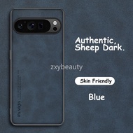 Kết cấu da cừu Ốp da cho Google Pixel 9 Pro XL 5g 2024 vỏ điện thoại TPU mềm chống sốc bìa cho pixel